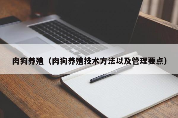 肉狗养殖（肉狗养殖技术方法以及管理要点）